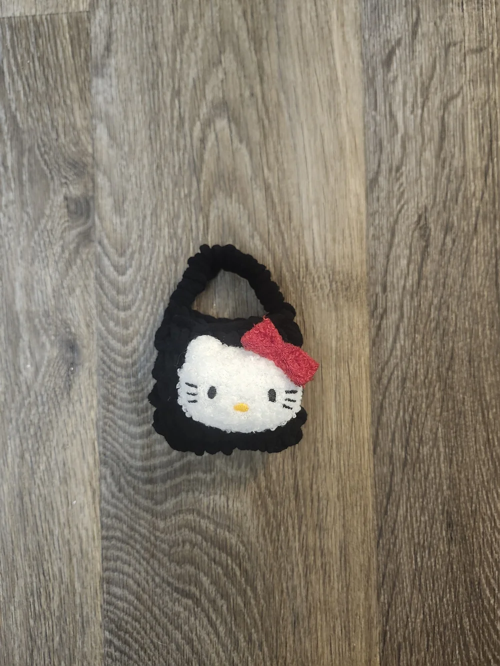 Hello Kitty Plush Mini Purse - Black, White & Red